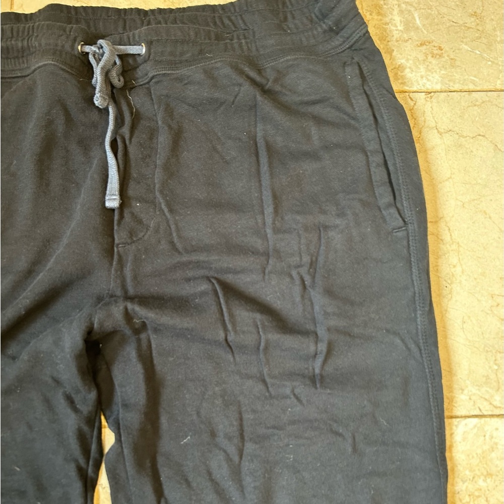 James Perse Black Joggers, 100% Supima Cotton, tie waist, side pockets, Men’s XL - Picture 4 of 14